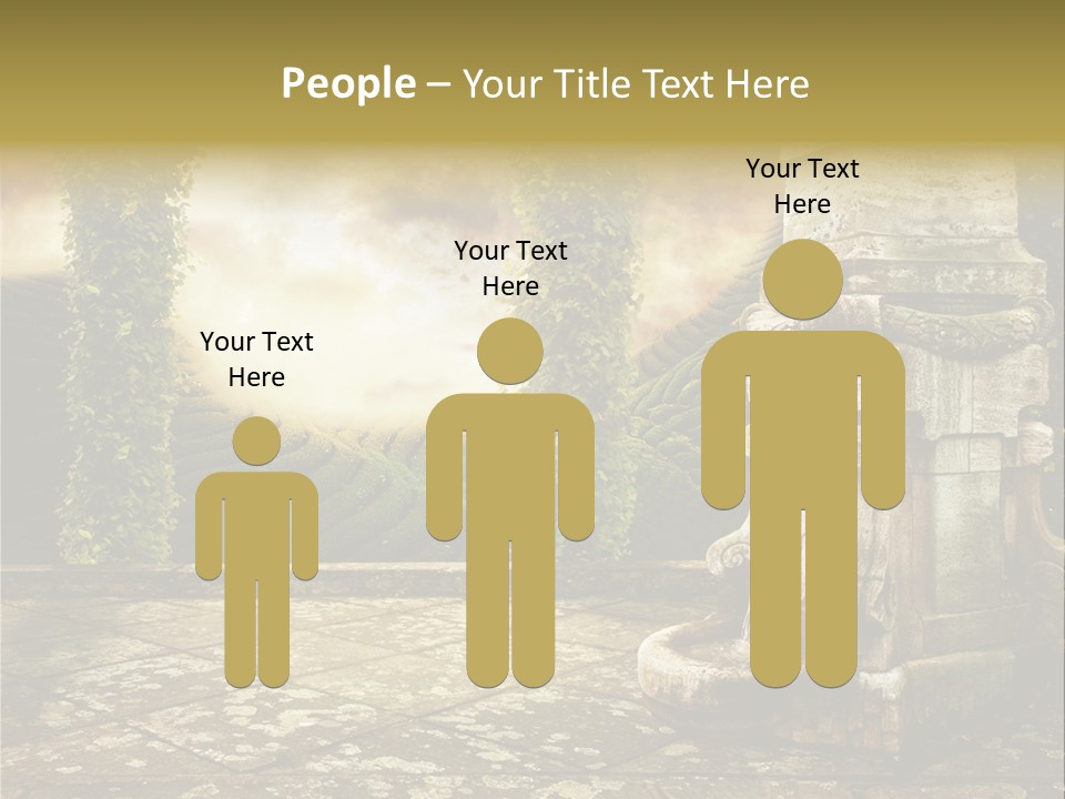 Beauty Grass Cobbles PowerPoint Template