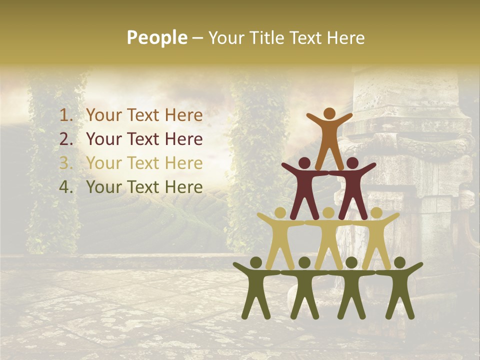 Beauty Grass Cobbles PowerPoint Template