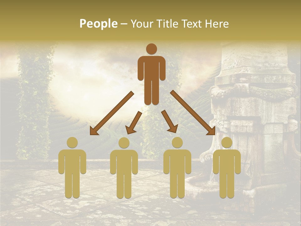 Beauty Grass Cobbles PowerPoint Template