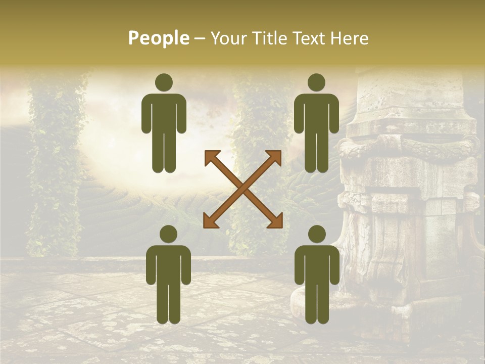 Beauty Grass Cobbles PowerPoint Template