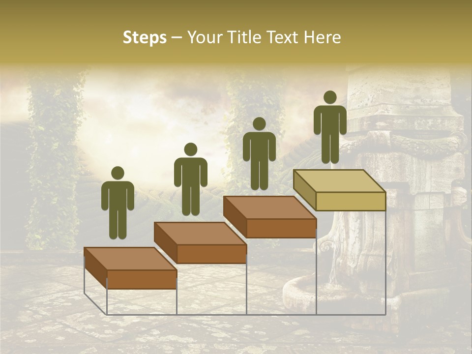 Beauty Grass Cobbles PowerPoint Template