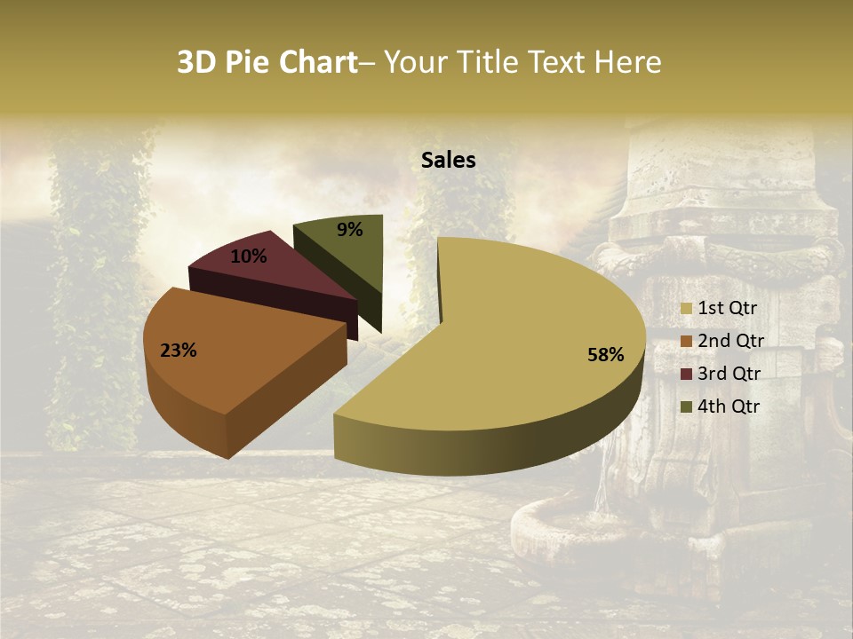 Beauty Grass Cobbles PowerPoint Template