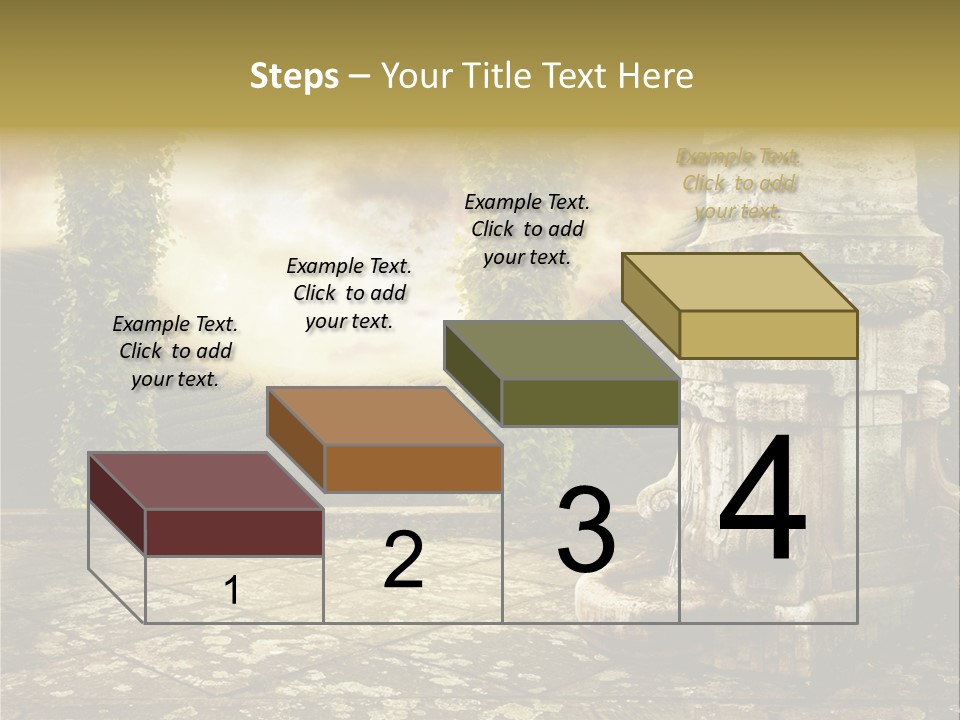 Beauty Grass Cobbles PowerPoint Template