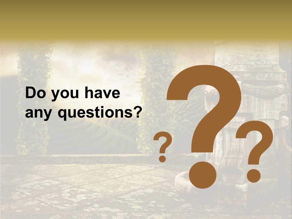 Beauty Grass Cobbles PowerPoint Template