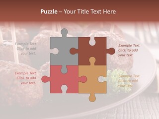 Beef Finger Food Lunch PowerPoint Template