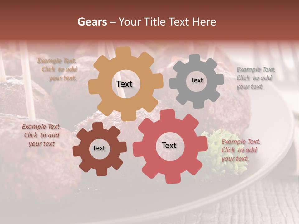 Beef Finger Food Lunch PowerPoint Template