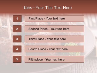 Beef Finger Food Lunch PowerPoint Template