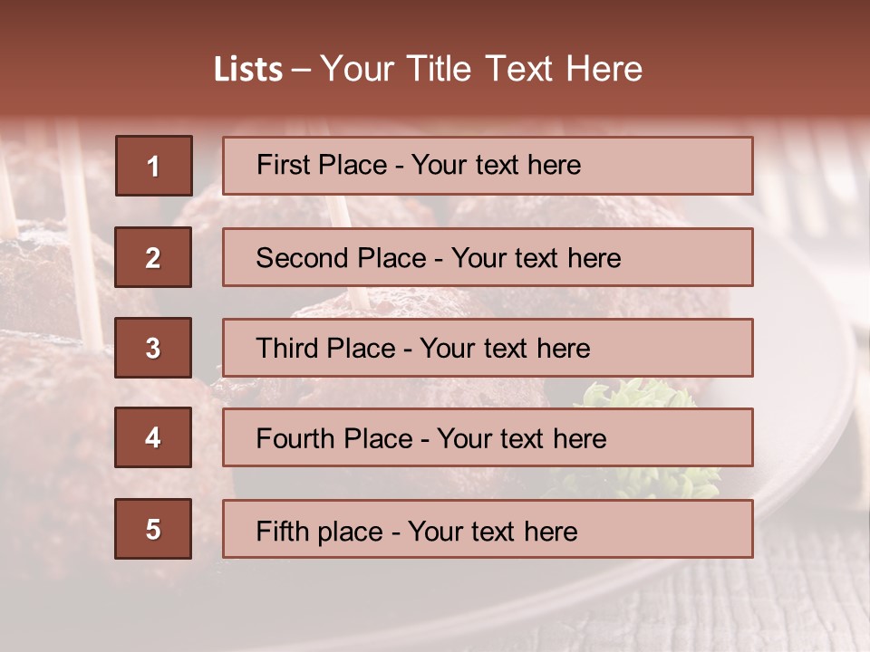 Beef Finger Food Lunch PowerPoint Template