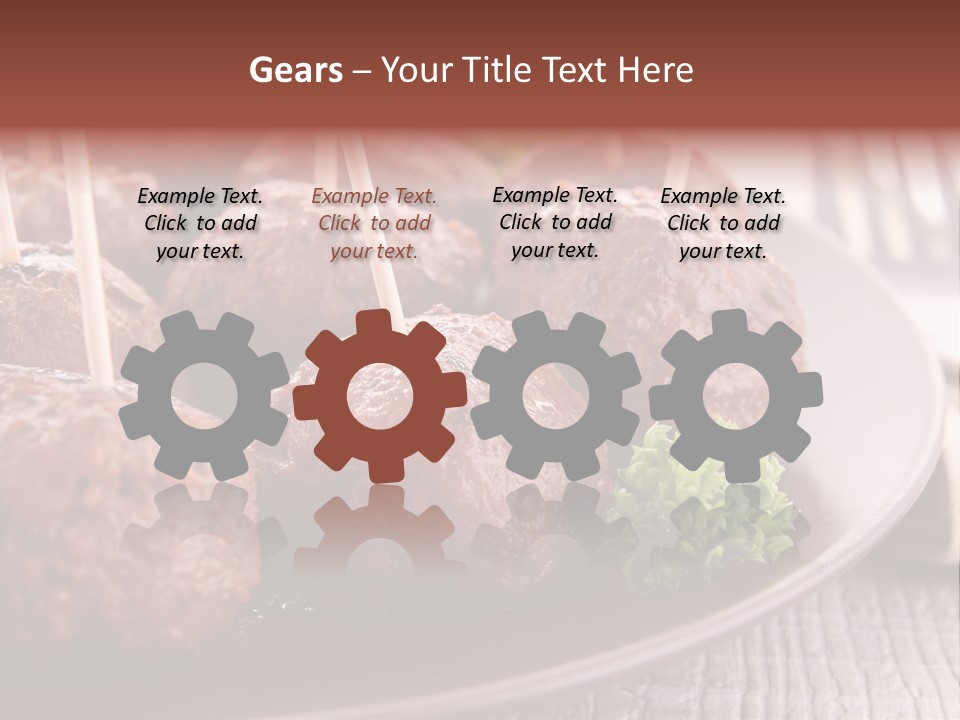 Beef Finger Food Lunch PowerPoint Template