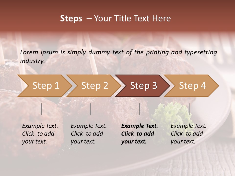 Beef Finger Food Lunch PowerPoint Template
