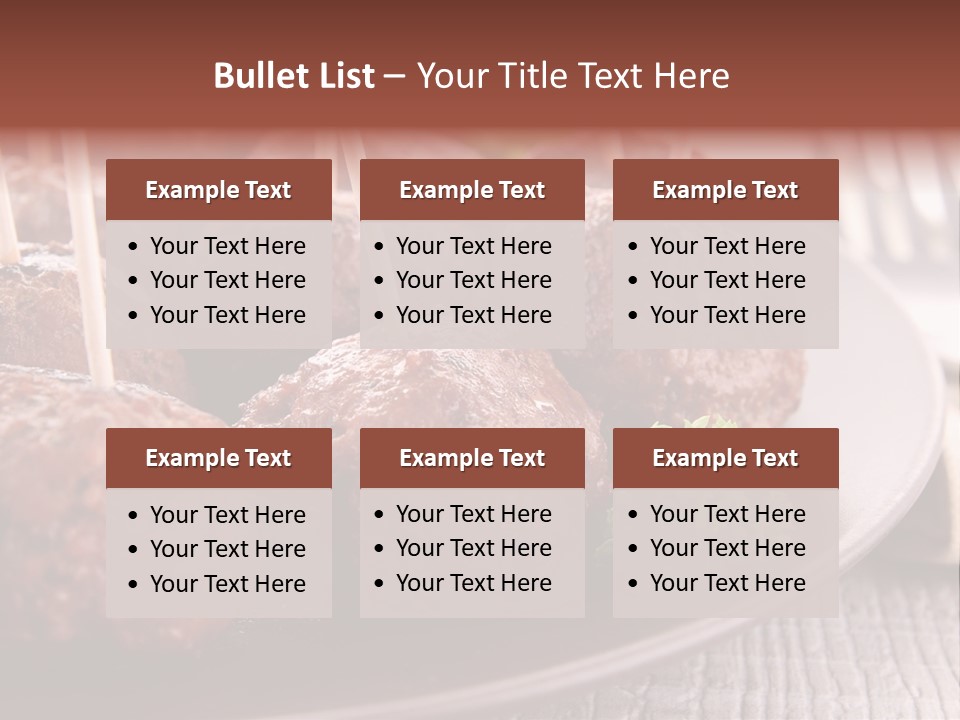 Beef Finger Food Lunch PowerPoint Template