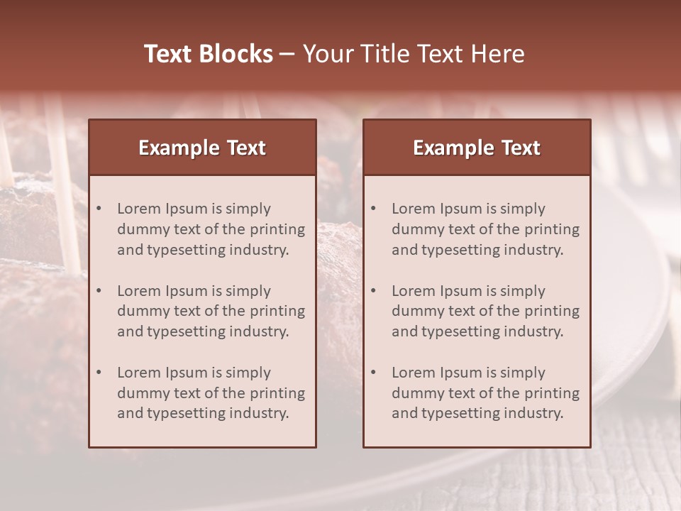 Beef Finger Food Lunch PowerPoint Template
