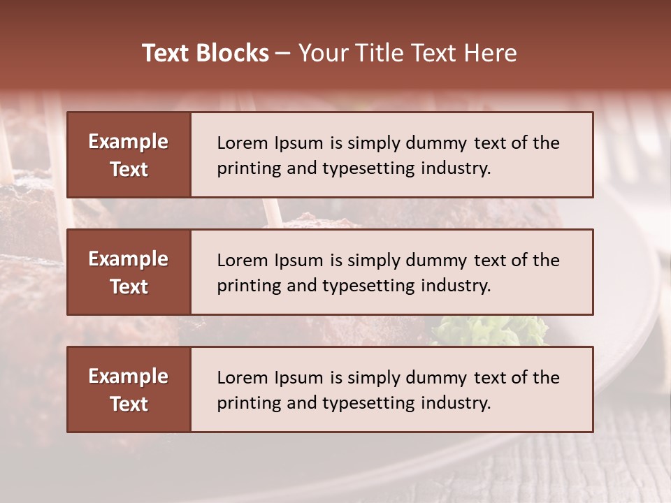 Beef Finger Food Lunch PowerPoint Template