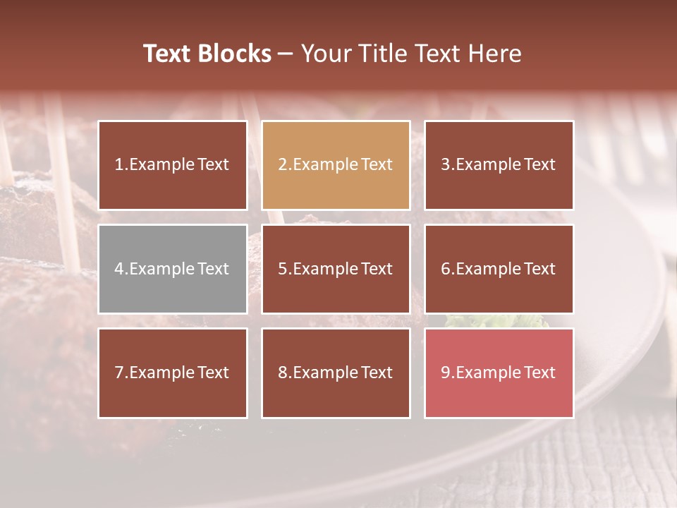 Beef Finger Food Lunch PowerPoint Template