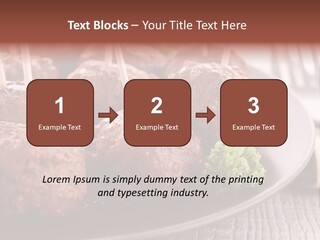 Beef Finger Food Lunch PowerPoint Template