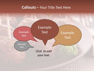 Beef Finger Food Lunch PowerPoint Template