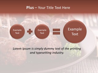 Beef Finger Food Lunch PowerPoint Template