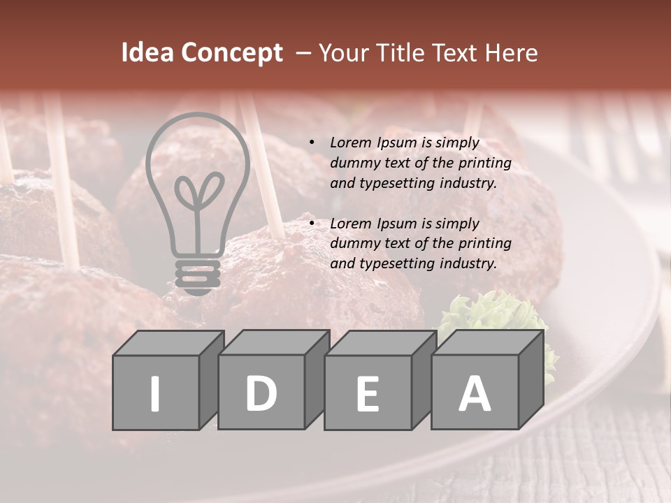 Beef Finger Food Lunch PowerPoint Template