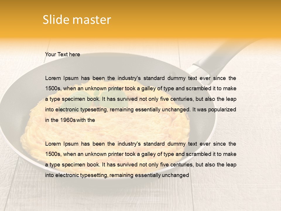 Frying Pan Egg Recipe PowerPoint Template