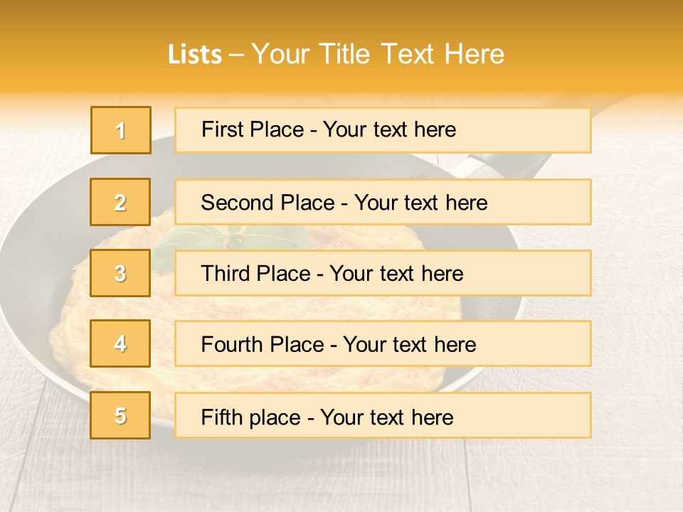 Frying Pan Egg Recipe PowerPoint Template