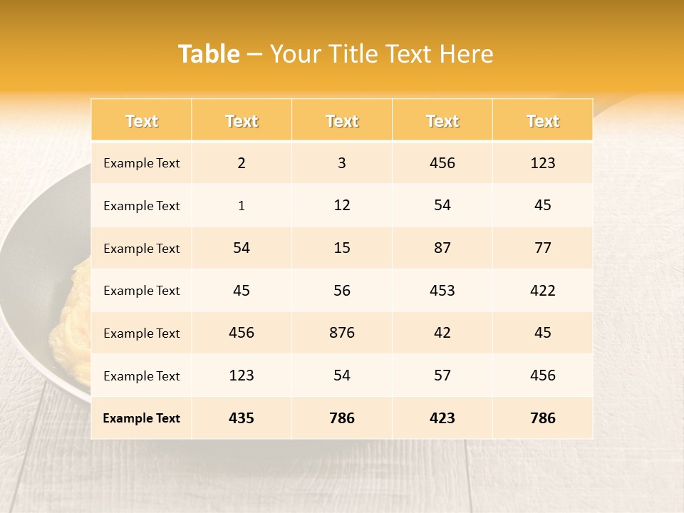 Frying Pan Egg Recipe PowerPoint Template