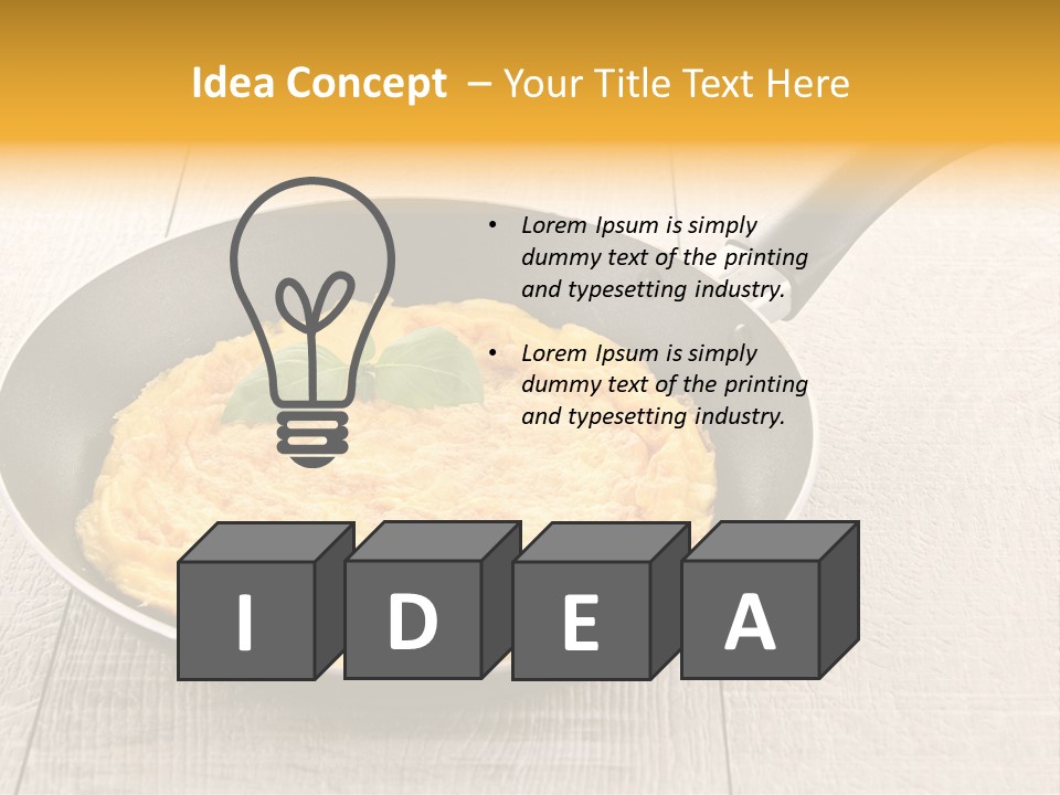 Frying Pan Egg Recipe PowerPoint Template