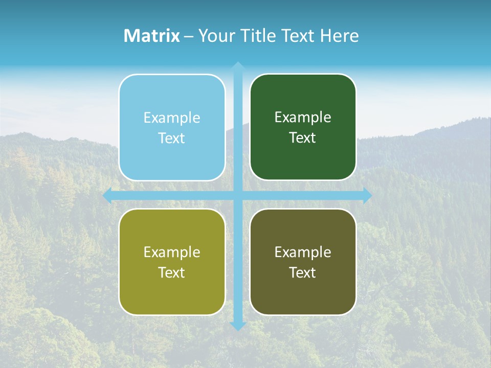 A View Of A Mountain Range With Trees In The Foreground PowerPoint Template