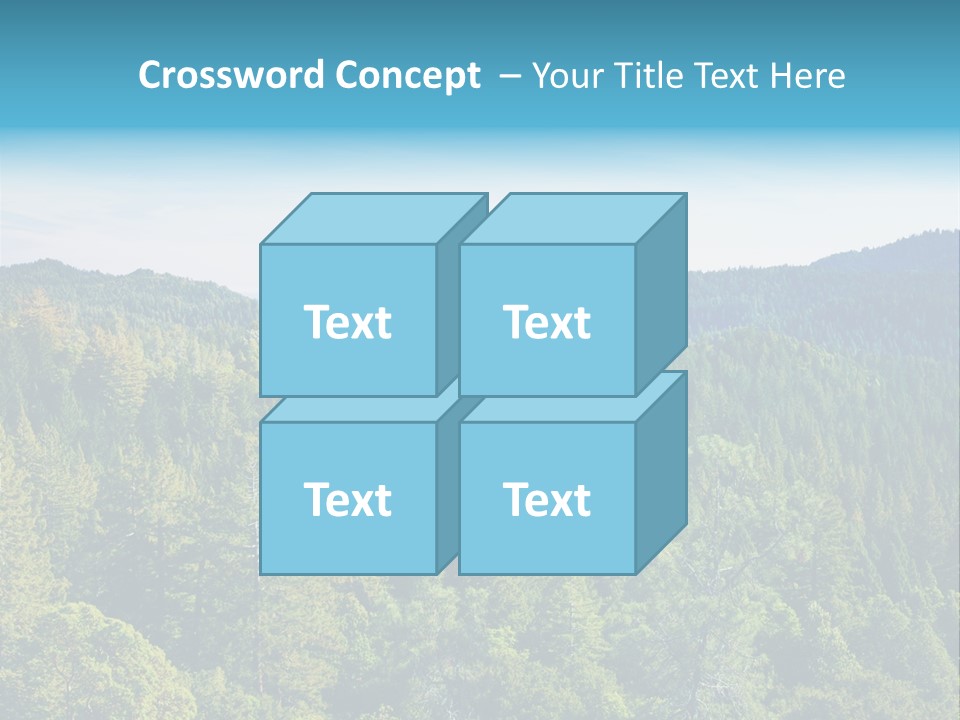 A View Of A Mountain Range With Trees In The Foreground PowerPoint Template