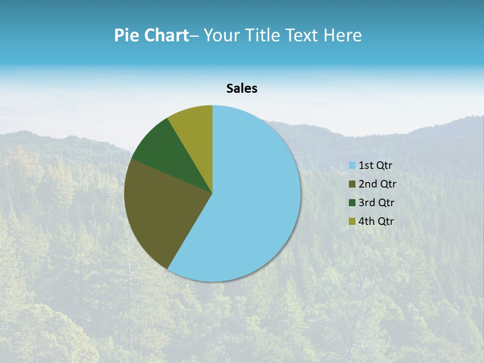 A View Of A Mountain Range With Trees In The Foreground PowerPoint Template