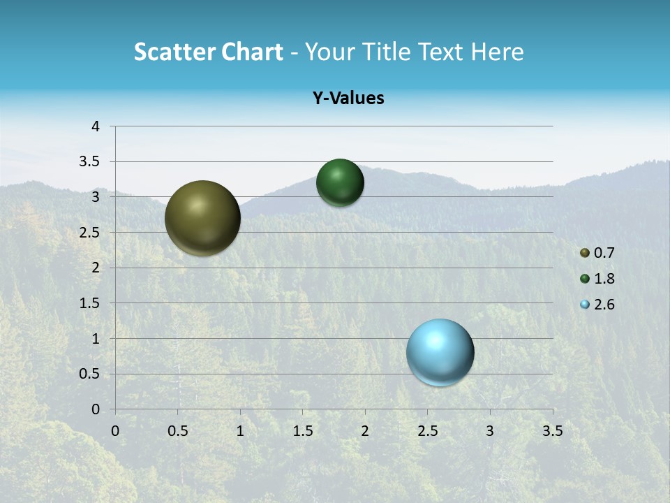 A View Of A Mountain Range With Trees In The Foreground PowerPoint Template