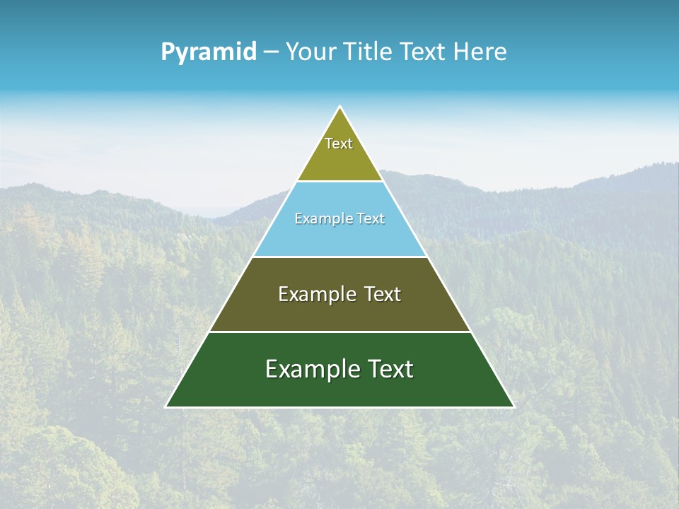 A View Of A Mountain Range With Trees In The Foreground PowerPoint Template