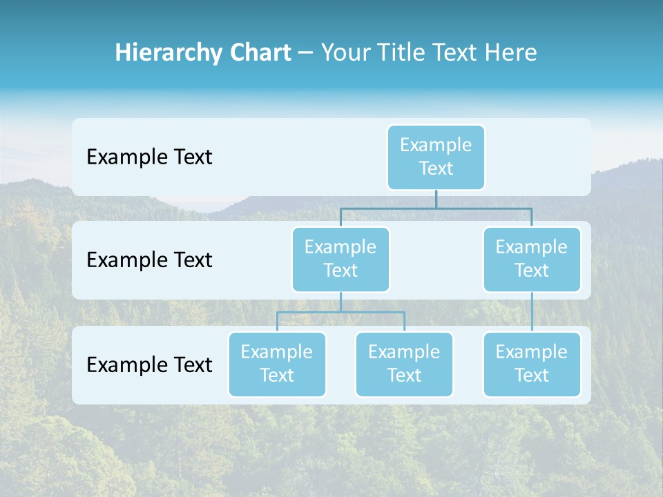 A View Of A Mountain Range With Trees In The Foreground PowerPoint Template