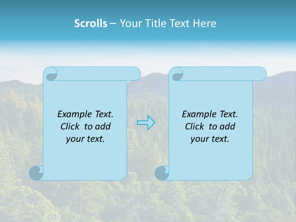 A View Of A Mountain Range With Trees In The Foreground PowerPoint Template