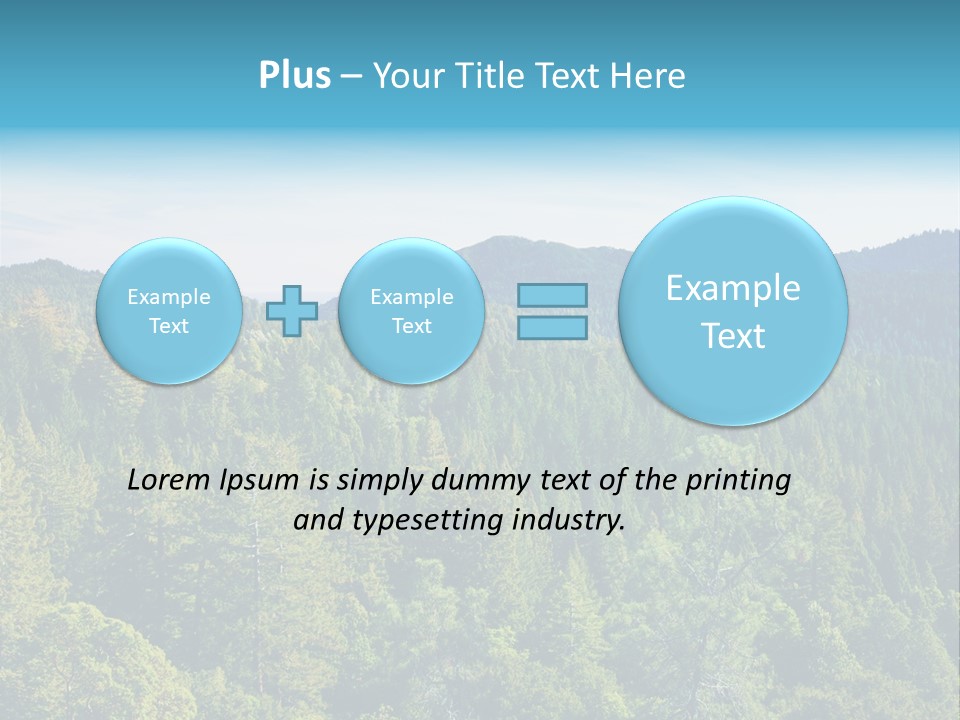 A View Of A Mountain Range With Trees In The Foreground PowerPoint Template