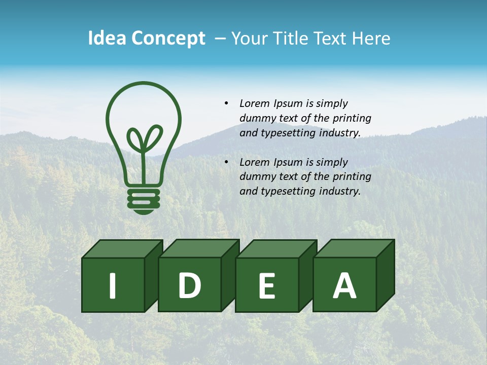 A View Of A Mountain Range With Trees In The Foreground PowerPoint Template