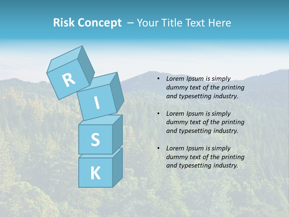 A View Of A Mountain Range With Trees In The Foreground PowerPoint Template