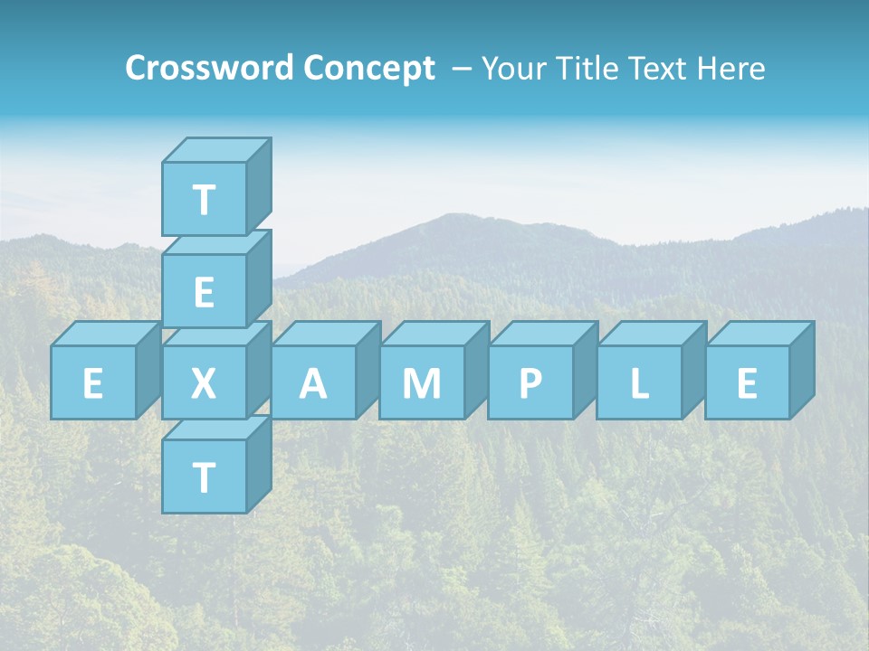 A View Of A Mountain Range With Trees In The Foreground PowerPoint Template