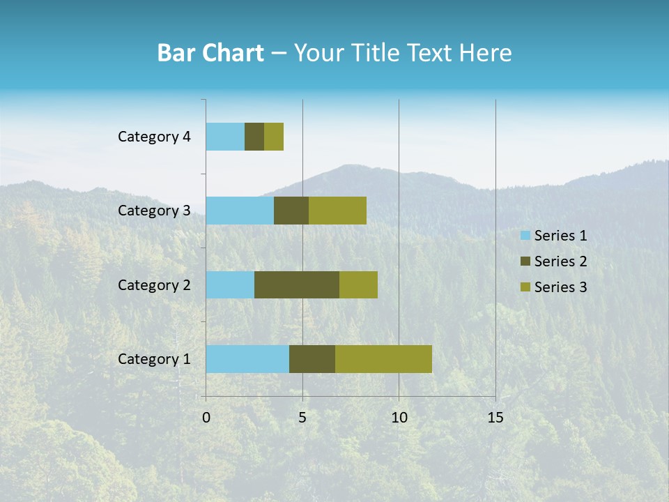 A View Of A Mountain Range With Trees In The Foreground PowerPoint Template