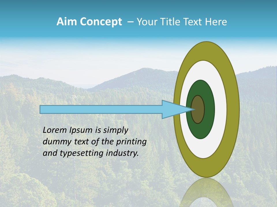 A View Of A Mountain Range With Trees In The Foreground PowerPoint Template