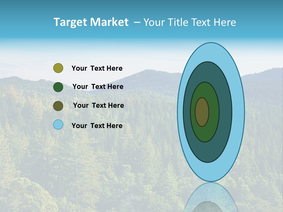 A View Of A Mountain Range With Trees In The Foreground PowerPoint Template