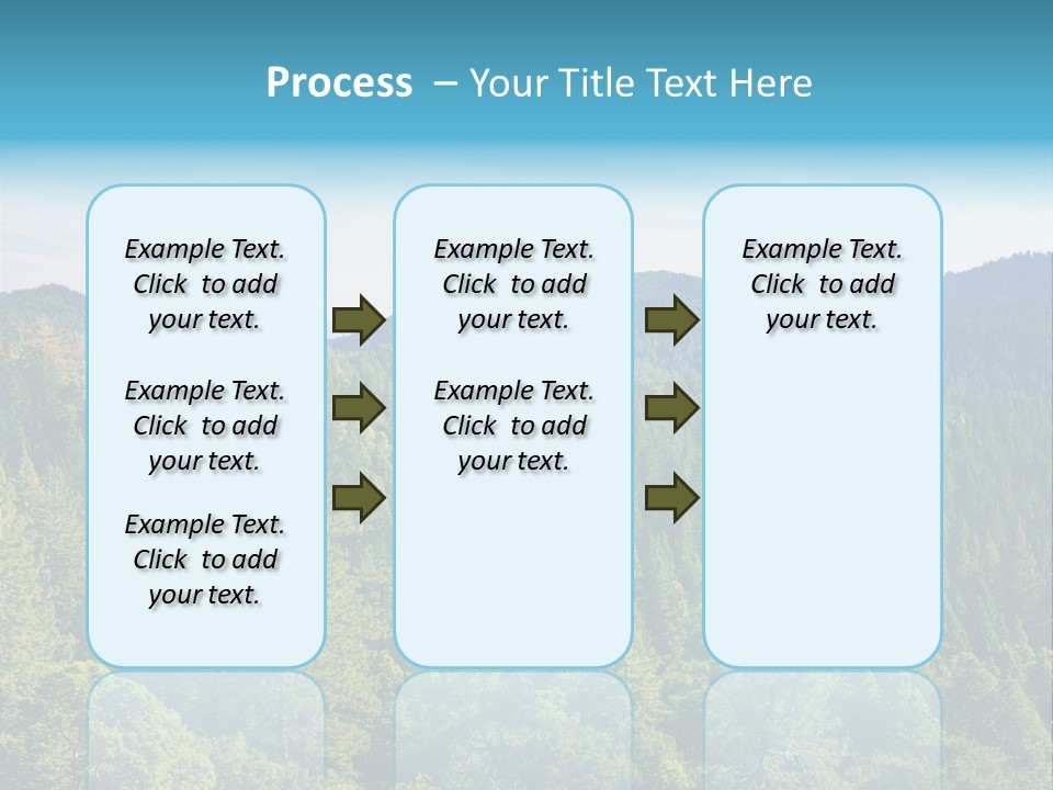 A View Of A Mountain Range With Trees In The Foreground PowerPoint Template