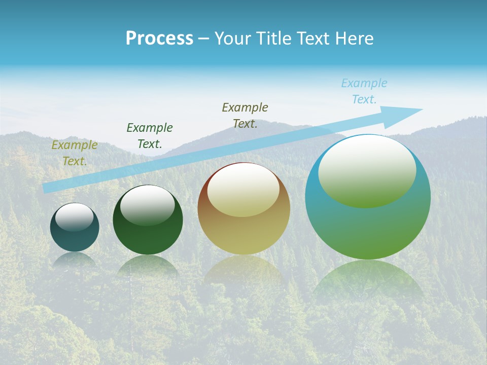 A View Of A Mountain Range With Trees In The Foreground PowerPoint Template