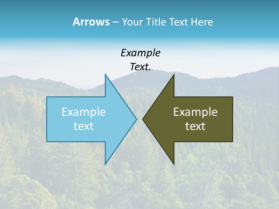 A View Of A Mountain Range With Trees In The Foreground PowerPoint Template