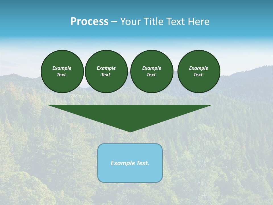 A View Of A Mountain Range With Trees In The Foreground PowerPoint Template