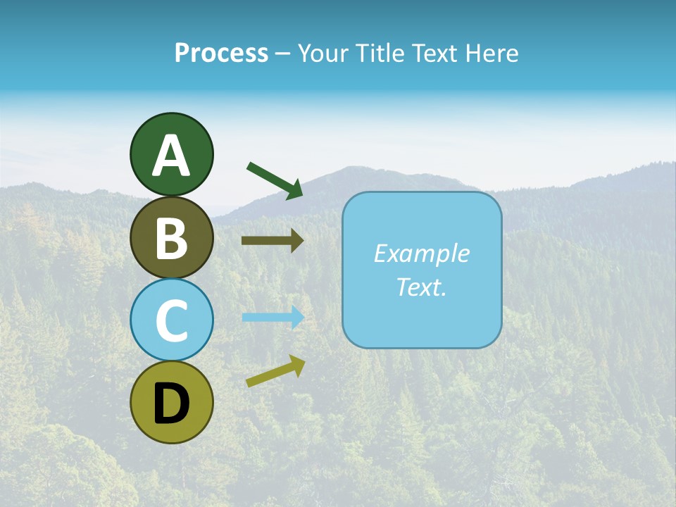 A View Of A Mountain Range With Trees In The Foreground PowerPoint Template