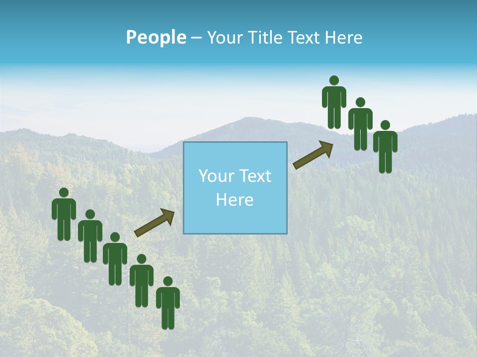 A View Of A Mountain Range With Trees In The Foreground PowerPoint Template