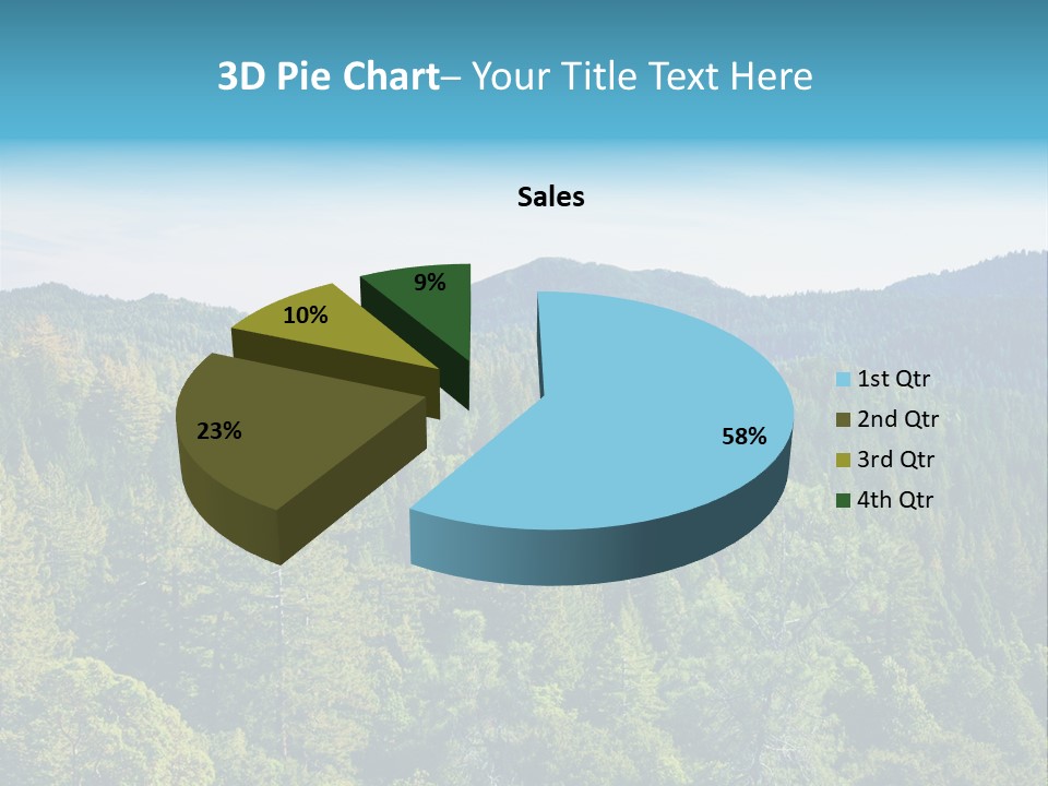 A View Of A Mountain Range With Trees In The Foreground PowerPoint Template