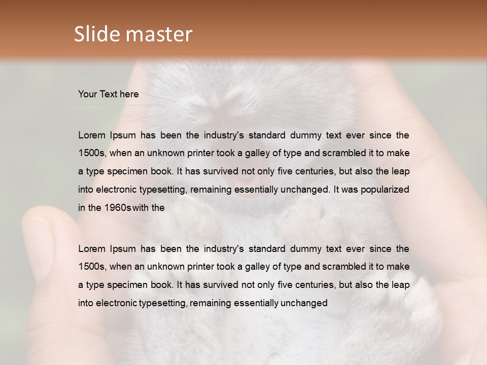 Ears Green Domestic PowerPoint Template