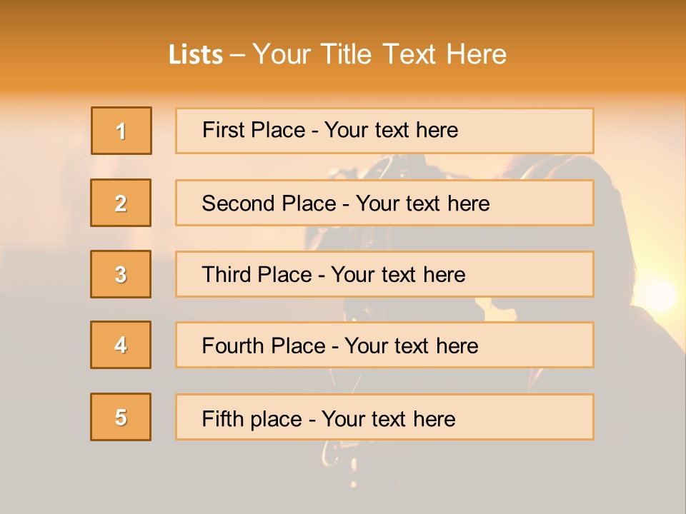 Instrument Male Concert PowerPoint Template