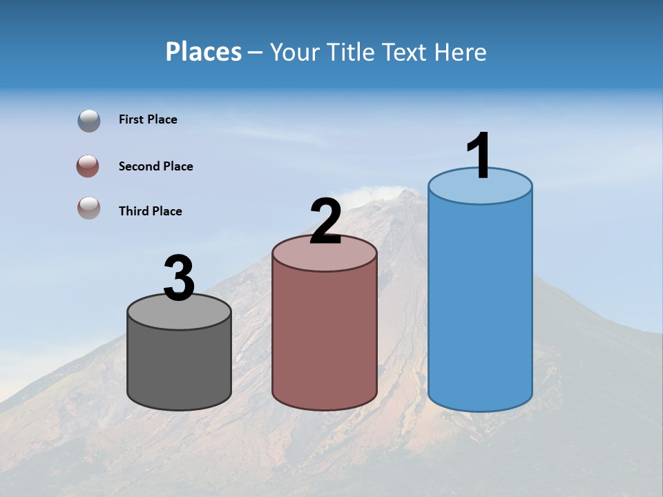 A Large Mountain With A Blue Sky In The Background PowerPoint Template